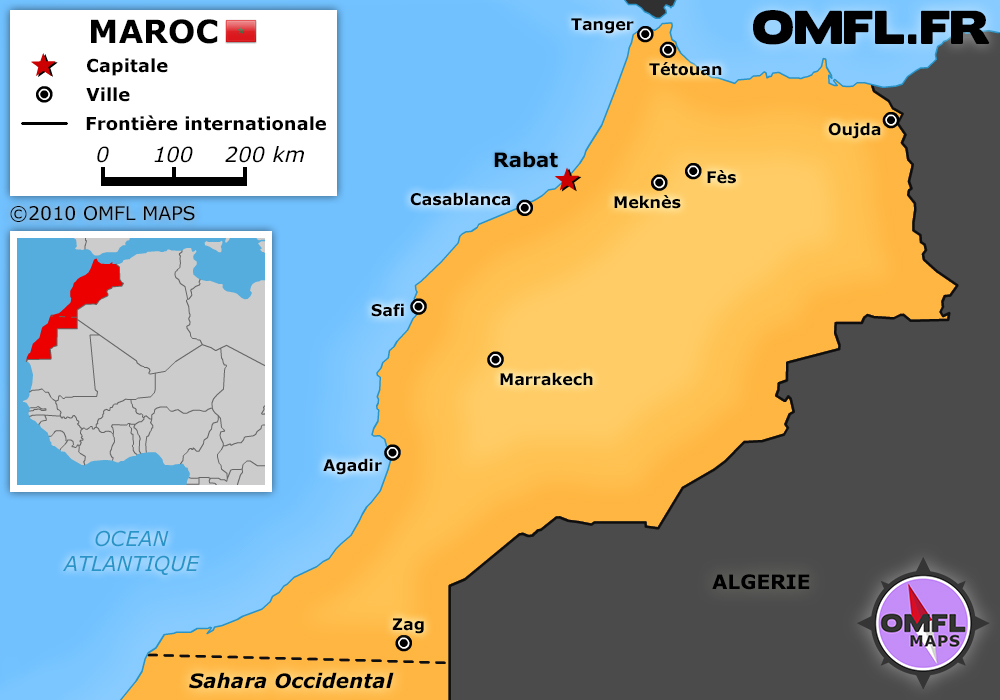 Carte du Maroc OMFL