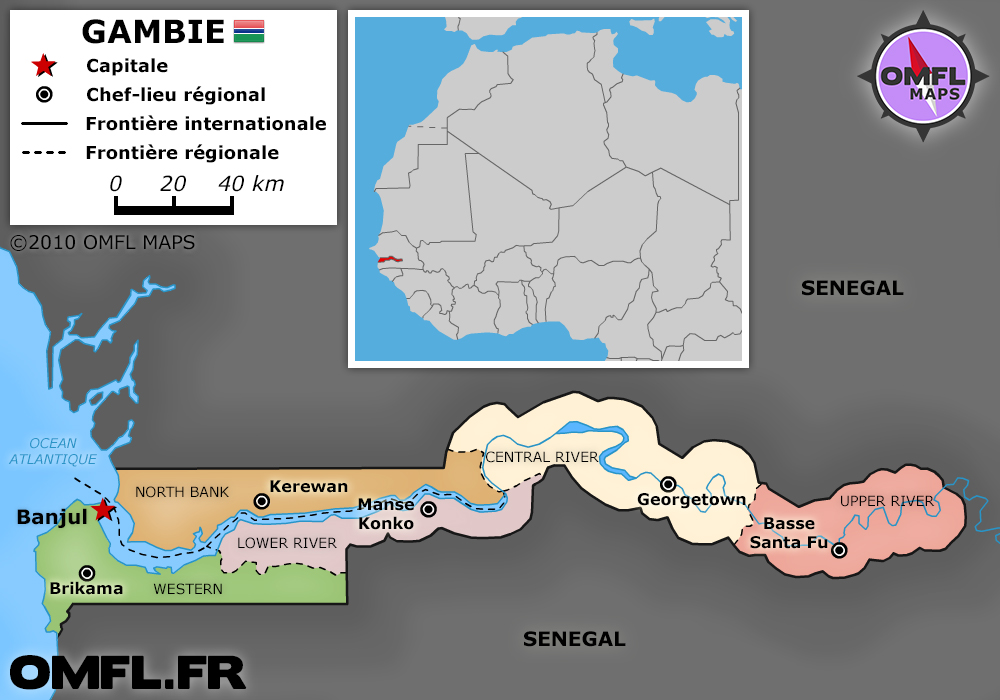 Carte du Sénégal OMFL