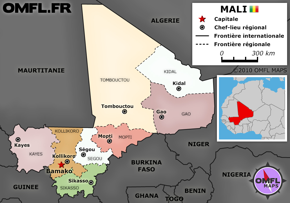 Carte du Mali OMFL