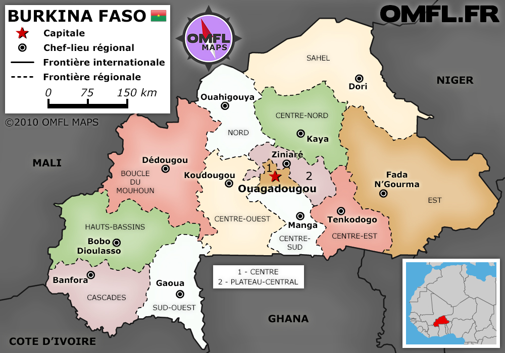 Carte du Burkina-Faso OMFL