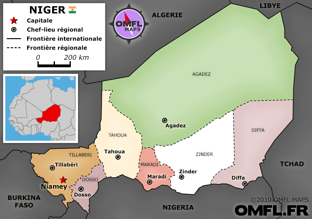 Carte du Niger OMFL