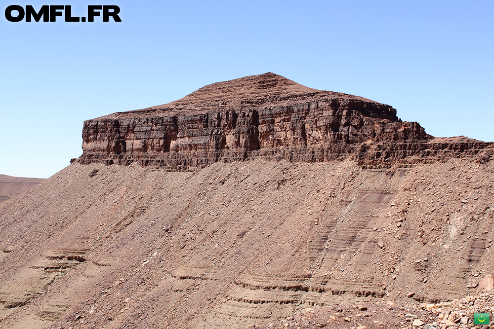 Erosion d'un bout de montagne de l'Adrar en Mauritanie