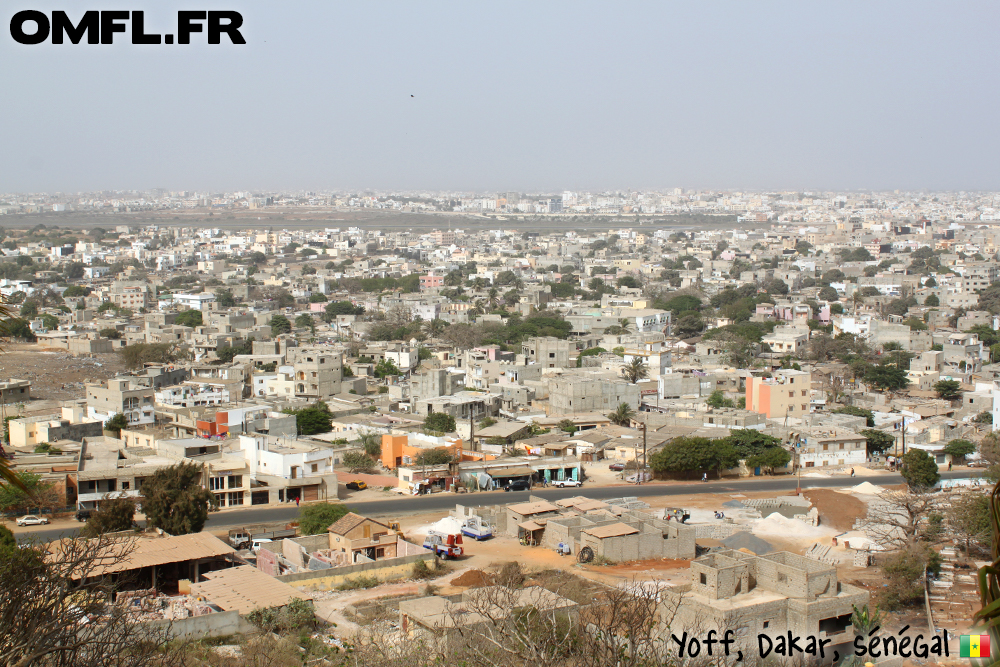 Vue panoramique du quartier de Yoff à Dakar, Sénégal