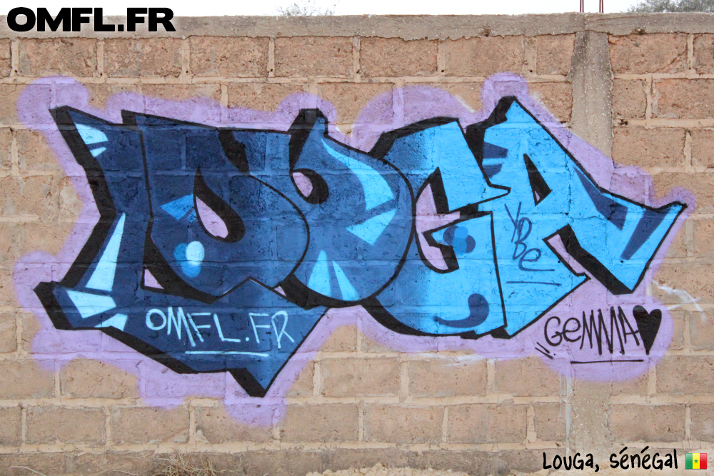 Graffiti Louga Sénégal par Marco pour OMFL