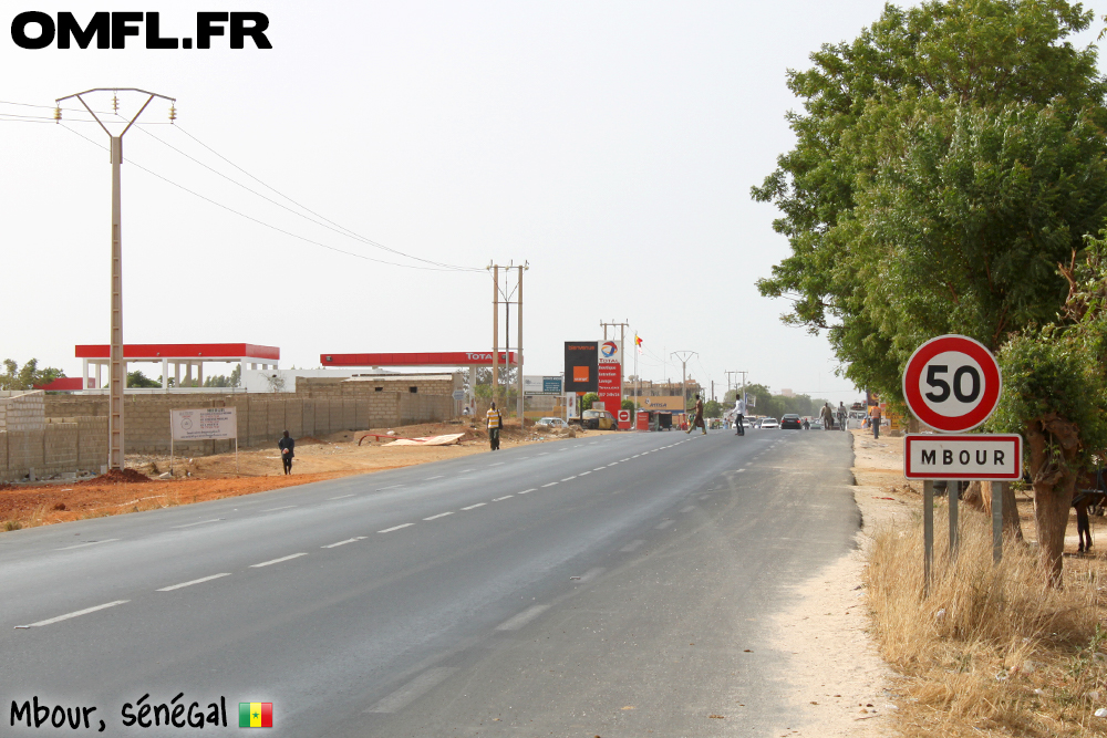 L'entrée de la ville de Mbour au Sénégal