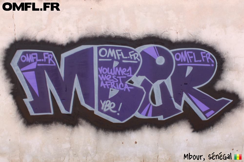 Graffiti Mbour Sénégal par Marco pour OMFL