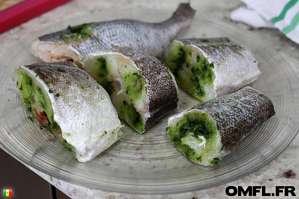 Poisson et darnes bien fourrés au roff