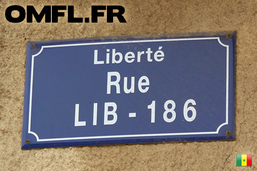 Plaque de rue Liberté 4 Dakar Sénégal