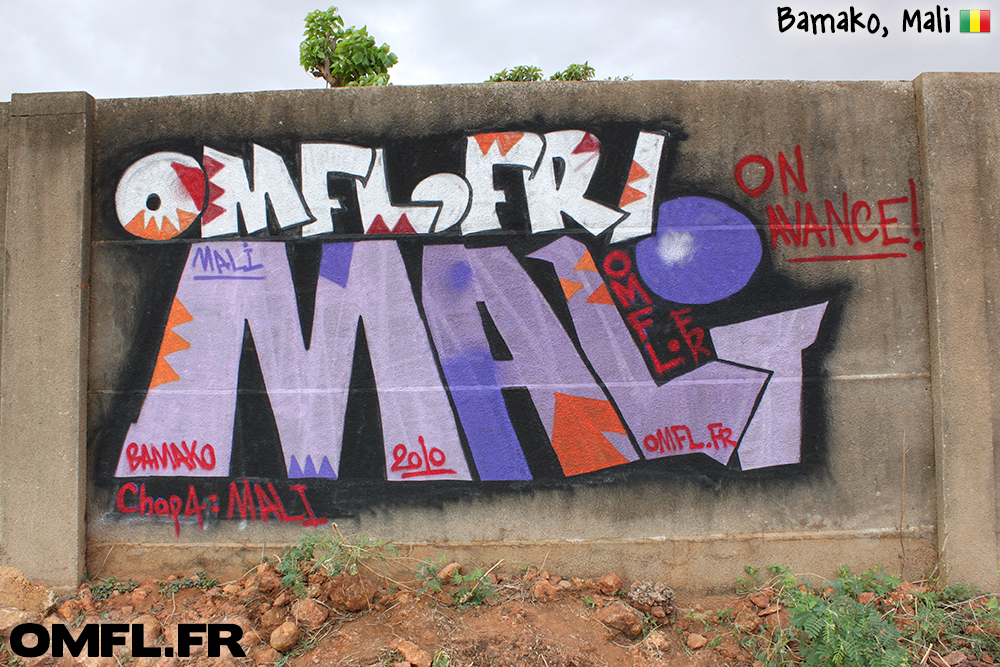 Graffiti Bamako Mali par Marco pour OMFL
