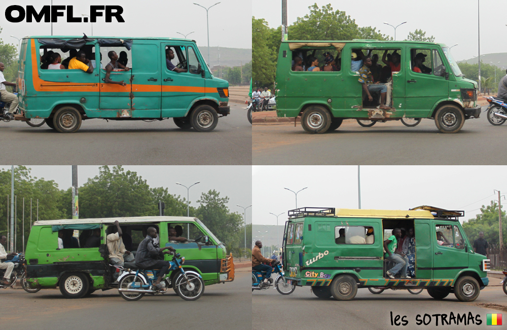 Différent Sotramas les transports en commun malien