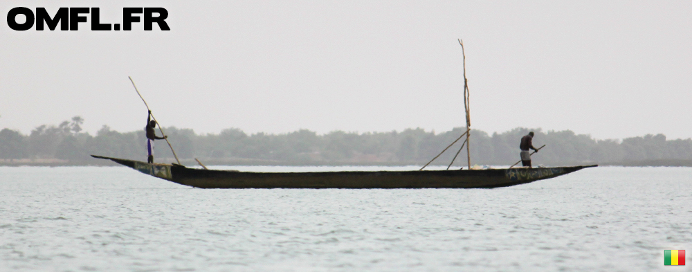Des pêcheurs en train de pêcher sur le fleuve Niger