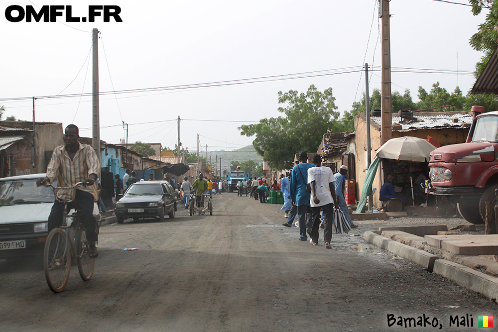 Une rue de Bamako au Mali