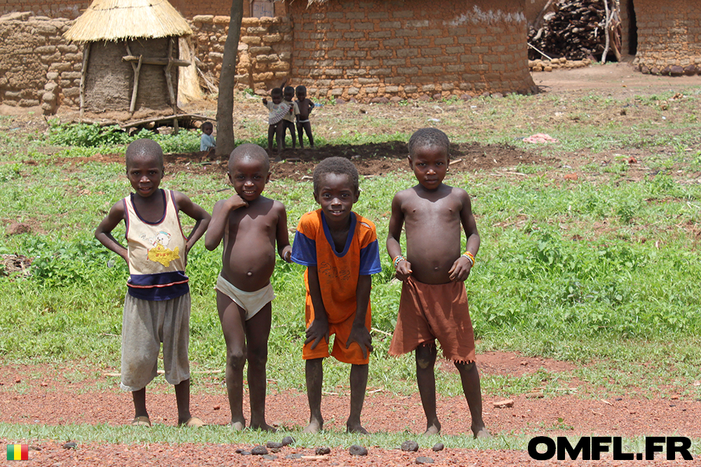 Des enfants d'un village malien