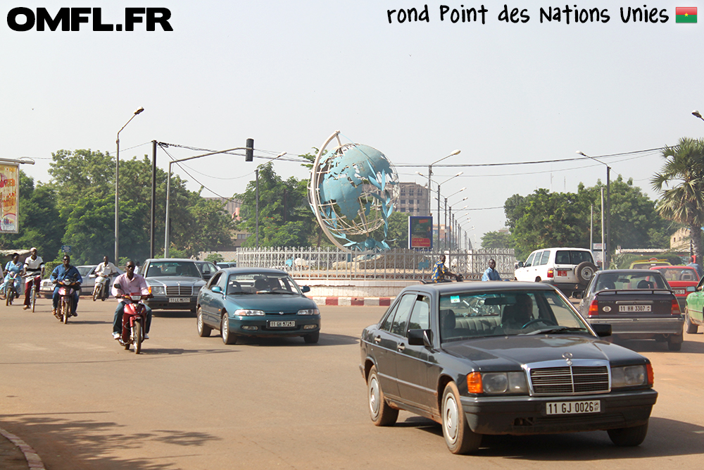 Le rond point des Nations Unies à Ouagadougou
