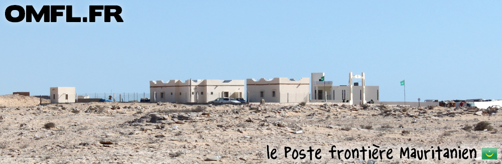 Le poste frontière mauritanien vu du No Man's Land
